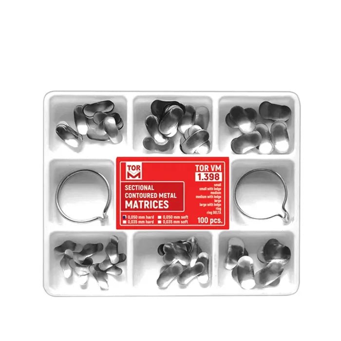 TOR-VM Sectional Contoured Metal Matrices Set OF 100 PCS | NO 1.398